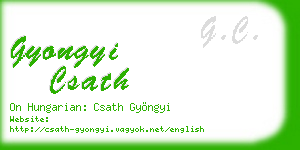 gyongyi csath business card