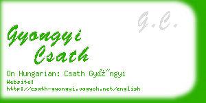 gyongyi csath business card